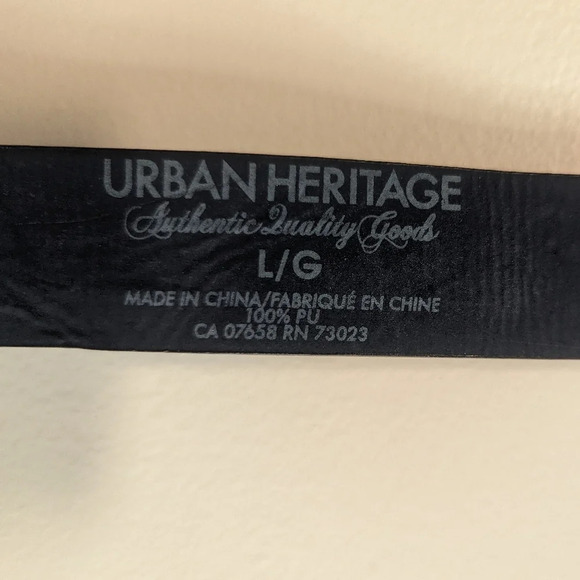 Urban  Heritage Skater Graffiti Newspaper Print Faux Leather Belts - Size Large - Picture 8 of 11